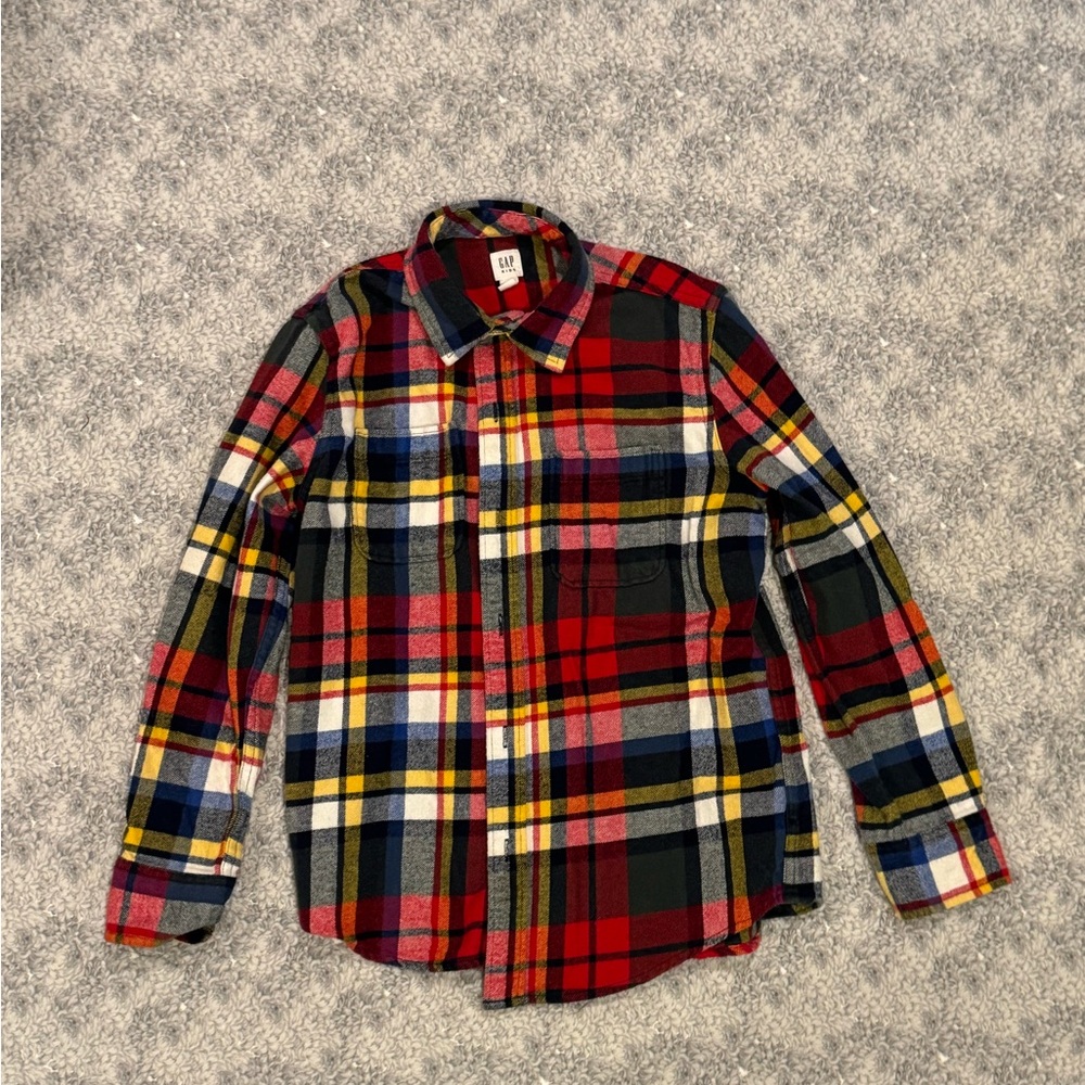 Gap Youth flannel button down shirt. Size L.